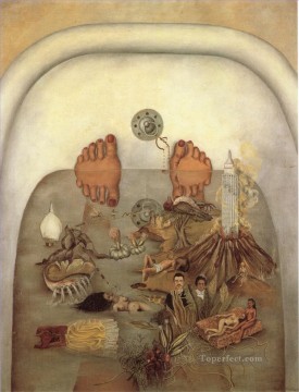 three women at the table by the lamp Painting - What the Water Gave Me feminism Frida Kahlo